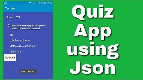 A quiz app using Json String in Sketchware