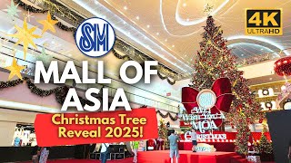 Sm Mall Of Asia Christmas 2025  Grand Christmas Tree Reveal  Holiday Attractions  4k  Pasay City
