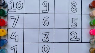  Reverse Counting 10 to 0  | Kids Learning Numbers | Backward Counting