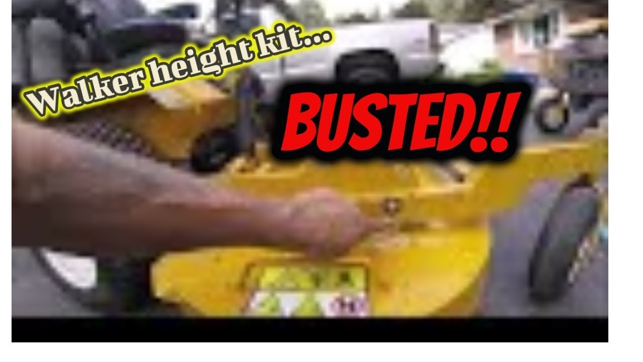 Walker Mower Height kit broke chain came apart YouTube