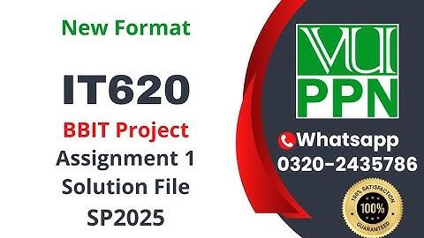 IT620 Assignment 1 solution 2025 #it620 #project #bbit New Format New policy