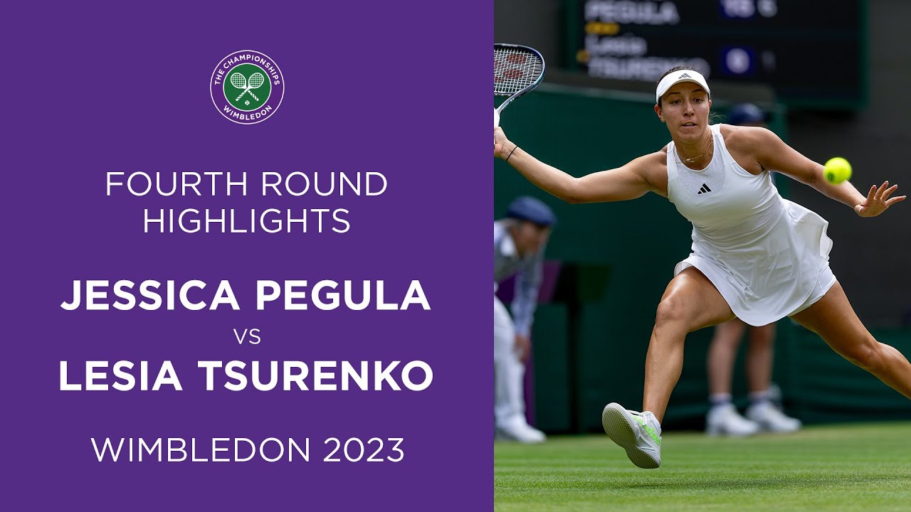 Jessica Pegula vs Lesia Tsurenko Fourth Round Highlights Wimbledon 2023 