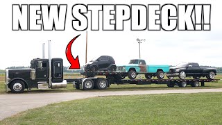 Peterbilt 379 Hauls First Load With NEW STEPDECK TRAILER!!!