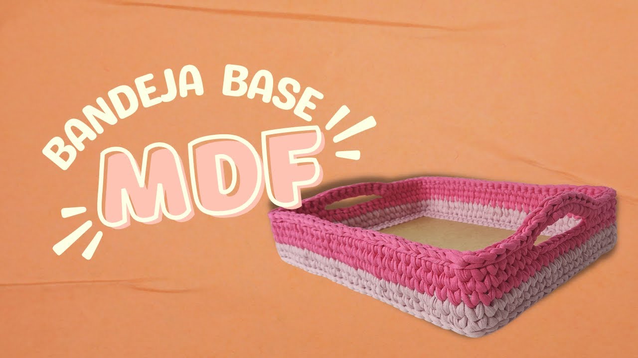 Como fazer bandejas em fio de malha estruturadas em base de MDF | Bônus: Descanso para xícara