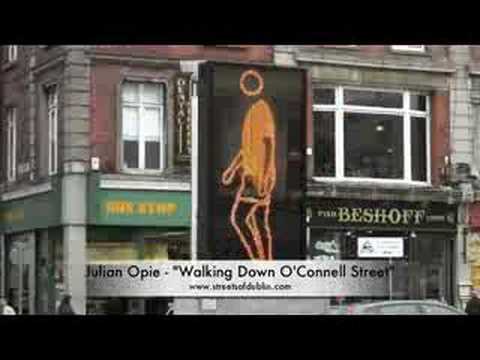 Julian Opie - "Walking Along O'Connell Street"