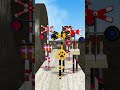 錆びた巨大ローラーに追いかけられる踏切さん /fumikirisan #Shorts