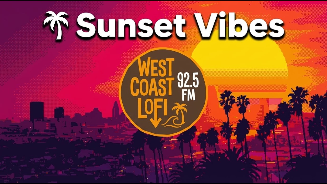 Lofi Sunset Vibes 🌴 Relaxing Chill Music for Study, Focus & Work