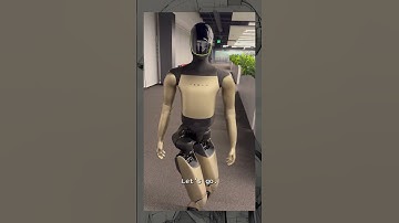 Salesforce CEO Marc Benioff interacting with Optimus. Tesla