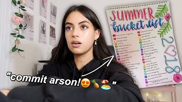 I TRIED FOLLOWING YOUR SUMMER BUCKET LISTS...💀