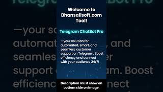 Boost Your Business with Telegram ChatBot Pro! #bhansalisoft #bhansalisoft,#scraper