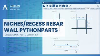 Wall Niche/Recess | Wall Reinforcement PythonParts in Allplan 2024 - Developed by ALLTO