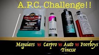 Meguiar's APC, Carpro MultiX, Auto Finesse Verso, Poorboy's APC Review & Comparisons!