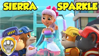 Meet Sierra Sparkle Character Showcase Rubble - Paw Patrol Cartoons for Kids
