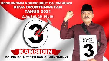 Pengundian Nomor Urut Calon Kuwu KARSIDIN Nomor 3//23 April 2021