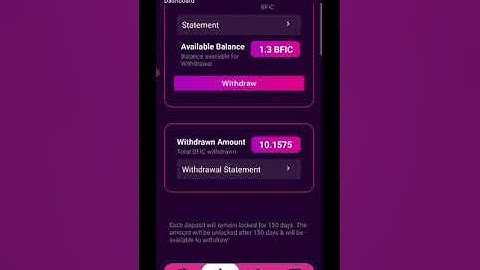 Simply explained how to withdraw ,stake and mine rewarded BFIC coin
