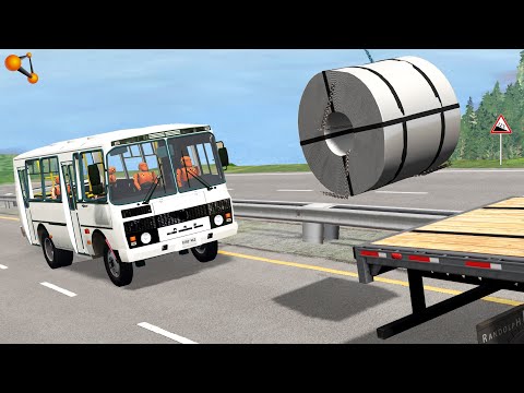 КАТУШКА СМЕРТИ! ОПРОКИНУЛ ГРУЗ НА ДОРОГУ | BeamNG.drive