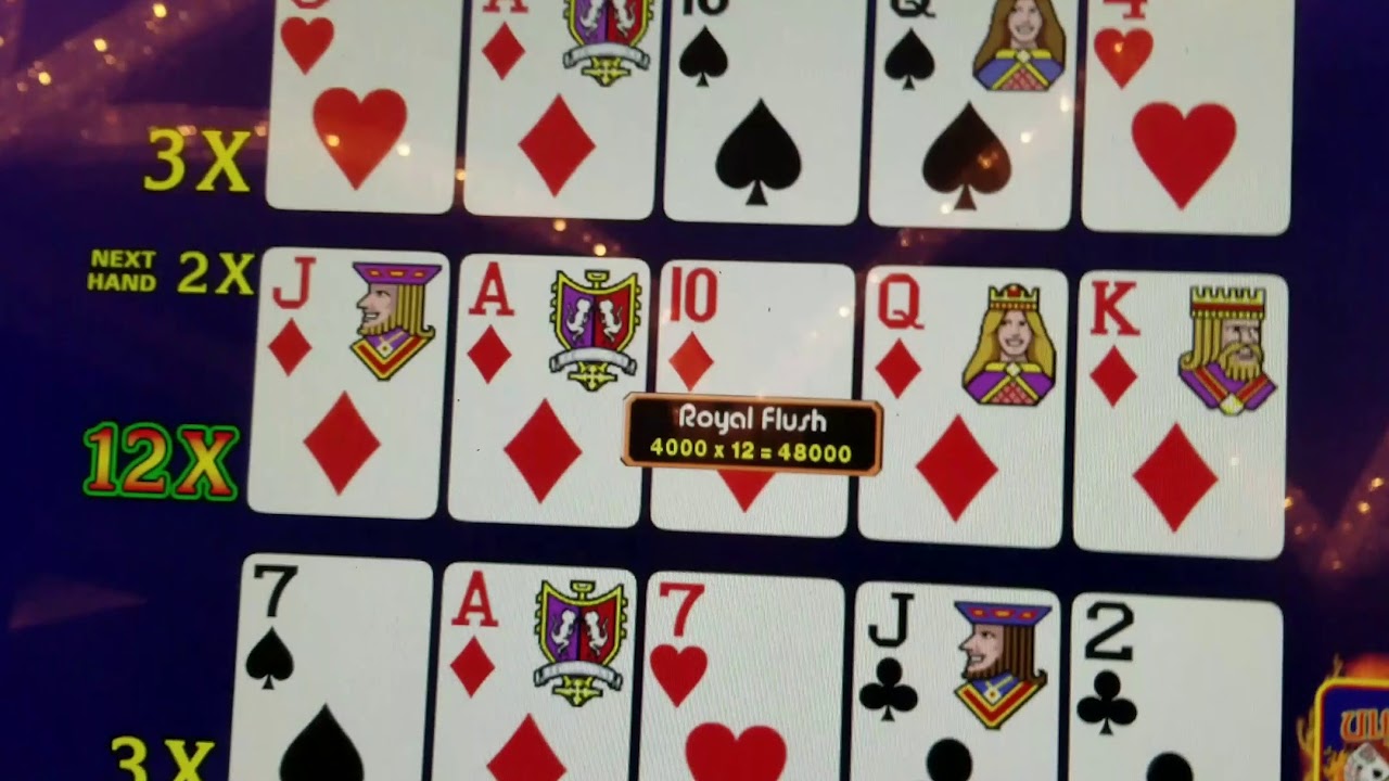 48k Jackpot Video Poker Ultimate X royal flush YouTube