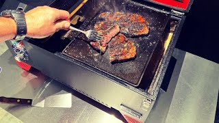 Cast Iron Seared Steak on a Pellet Grill! / Asmoke AS350 Portable Pellet Grill! / Awesome!!! Reversed Seared Flat Iron Steak Cooked On The Asmoke Pellet Grill Asmoke