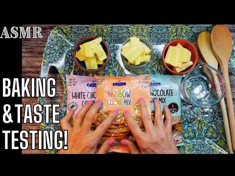 ASMR | Lidlのクッキー3種を囁き声で焼いて食べ比べ！