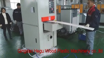 PE foam profile embossing and sanding testing ( sophie@wpcmachinery.com)