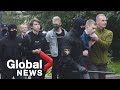 Belarus protests: Authorities detain students during rally in Minsk