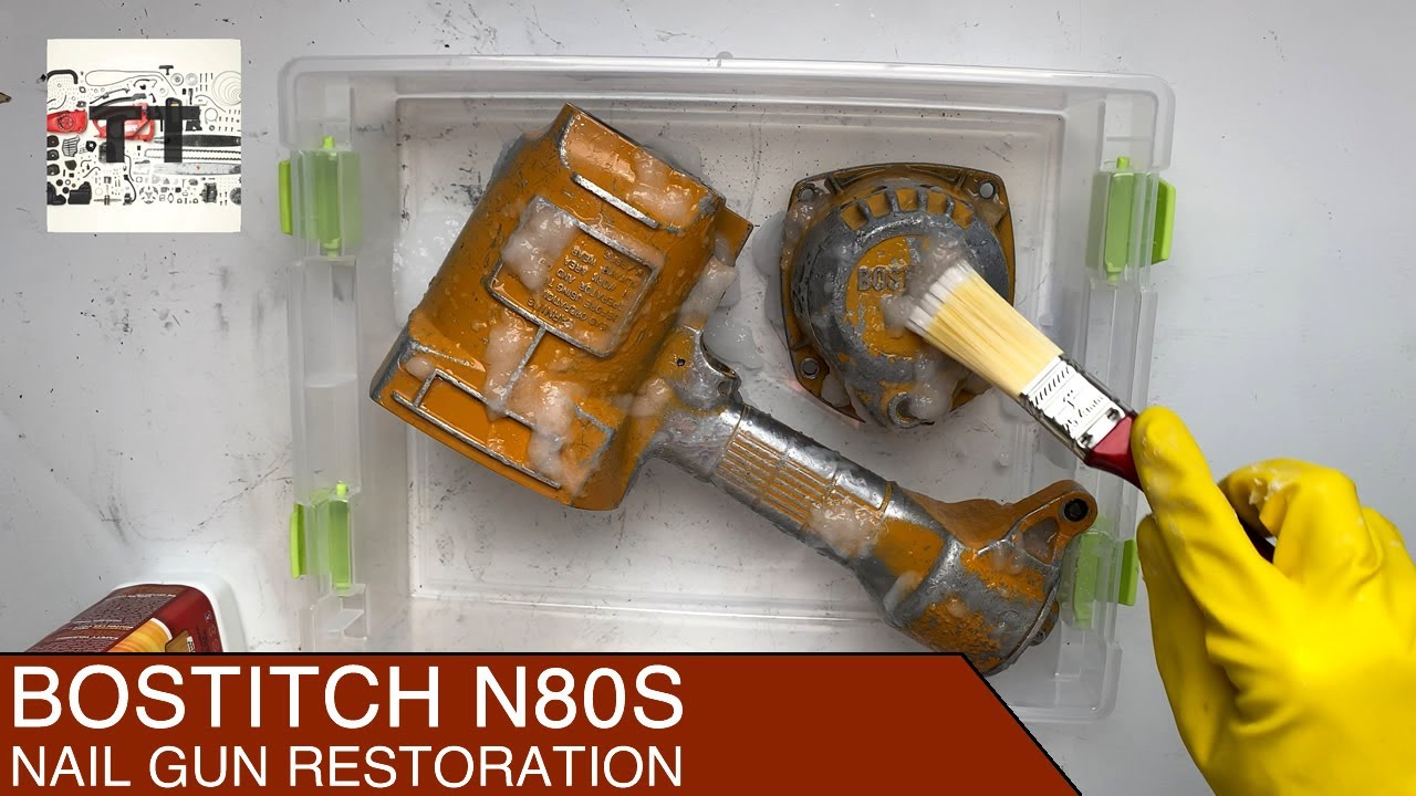 Old Nail Gun Tool Restoration 