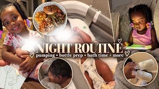 night routine || teen mom of two ( pumping, bottle prep, bath time, etc )