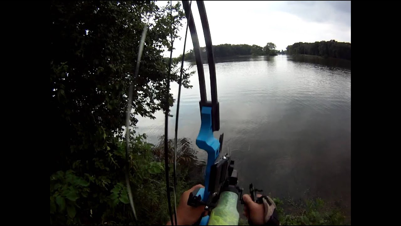 Bow fishing practice - YouTube