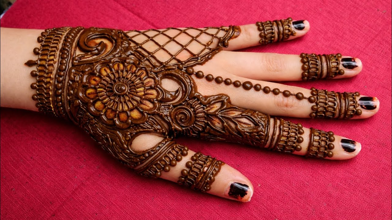 Beautiful mehndi design for back hand step by step for beginners/ RT CREATIVITY 