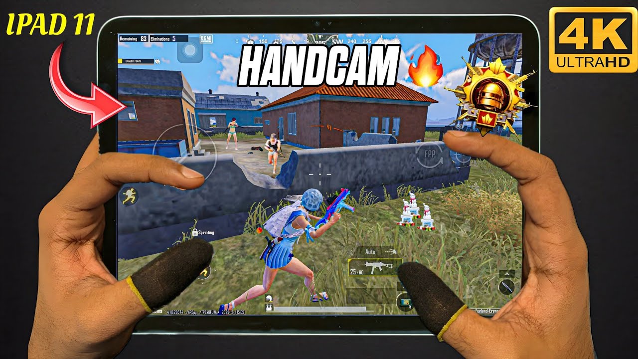 iPad 11 A16 😍 BGMI HANDCAM Smooth + 60 FPS 🔥 pubg test / Gameplay/ Best sensitivity