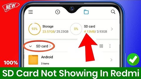 How to fix redmi mobile sd card not showing | sd card error doesn