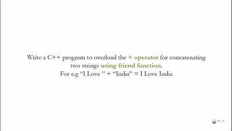 C++ Program - binary operator overloading using friend function