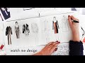 watch me design a collection part 1. initial inspo, thumbnail sketches, and color story