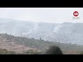 مباشر من مروحين ويظهر مشاهد للحرائق من جراء القصف على الضهيرة جنوب لبنان