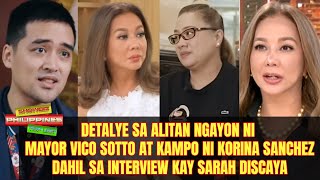 Detalye Sa Alitan Ni Mayor Vico Sotto At Kampo Ni Korina Sanchez Dahil Sa Interview Kay Sarahdiscaya