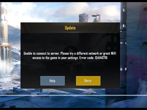 Unable to connect to PUBG server please try  a different network or grant wifi access .