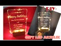 DIY LED acrylic gift | Cara Membuat Hadiah / Kado Tulisan diKaca / Akrilik