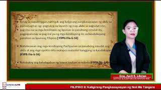 GRADE 9 FILIPINO : KALIGIRANG PANGKASAYSAYAN NG NOLI ME TANGERE