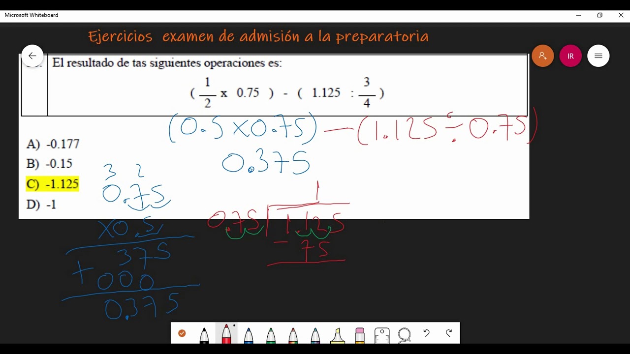 GUÍA DE EXAMEN DE ADMISIÓN PREPARATORIA 2020: Ejercicio 45 #