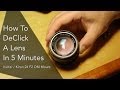 How To DeClick A Lens For DSLR Video In 5 Minutes : Vivitar / Kiron 24mm F2.0