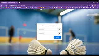 Online Badminton Management System in PHP