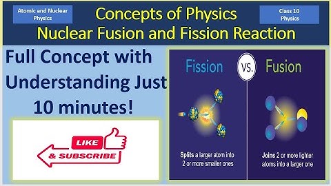 Nuclear Fusion and Fission Reaction || Class 10 Physics || Concepts of Physics