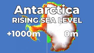 Antarctica 🇦🇶 - Rising Sea Level(4K) 🌊 #geography #map #antarctica #sealevelrise