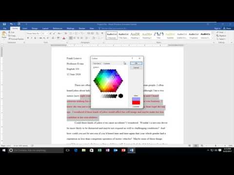 Video: How To Change Text Color In Word