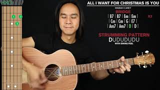 Video thumbnail of "All I Want For Christmas Is You Guitar Cover Mariah Carey 🎸|Tabs + Chords|"