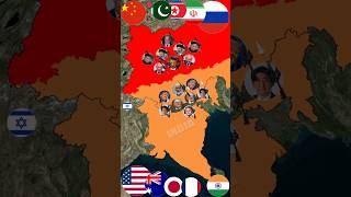 🇺🇸🌏 Which Countries Would Support China 🇨🇳 or India 🇮🇳? | Countryballs Map Animation #usa #shorts