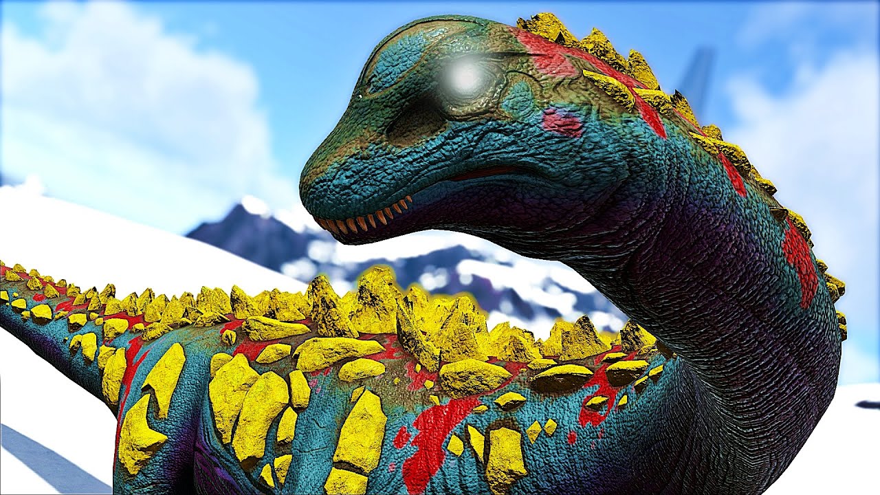 COM MUITO SACRIFICIO DOMEI O TITANOSAURO DO GELO! (SUPER MODDED) ARK SURVIVAL EVOLVED DINOSSAUROS