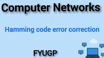 Hamming code error correction computer Networks FYUGP Calicut University 3rd semester