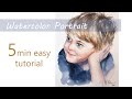 Watercolor Portrait Easy How To Tutorial