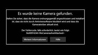 Laptop-Kamera funktioniert nicht [Windows 10] (Code: 0xA00F4244) | TechnicHelp